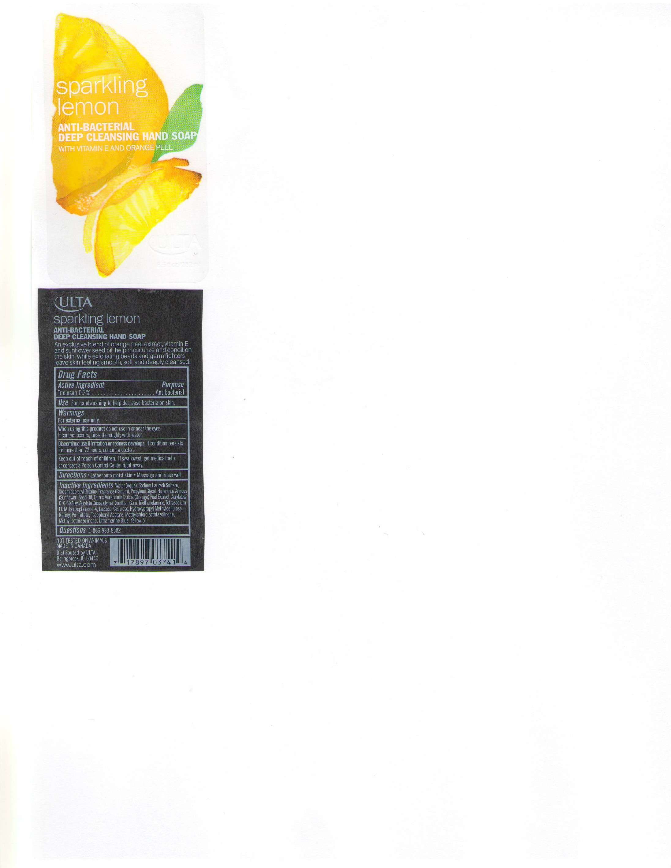 Ulta Sparkling Lemon Anti-Bacterial Deep Cleansing